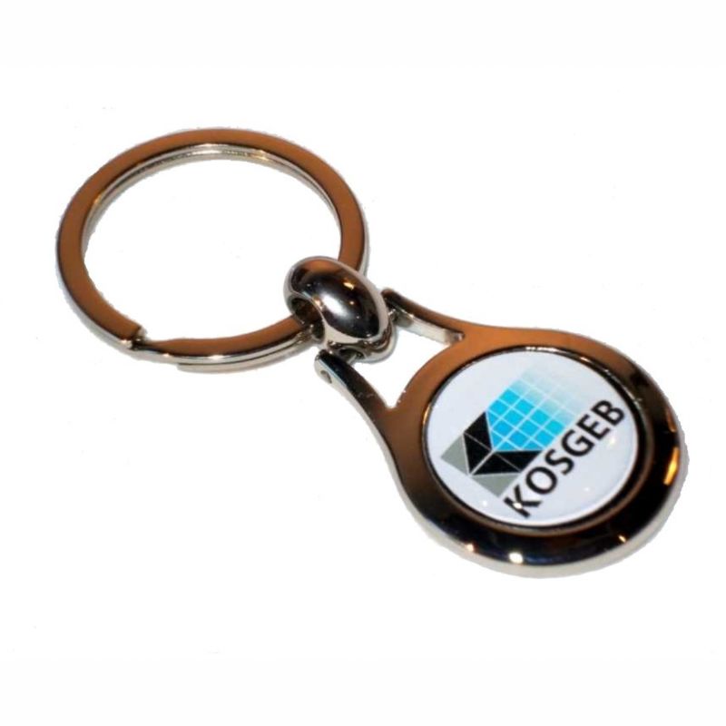 Keyring Blank Pear 23.5mm and printed dome (boxed)